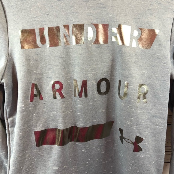 UNDER ARMOR Cold Gear Gray Hoodie Sweatshirt, S - Picture 3 of 7